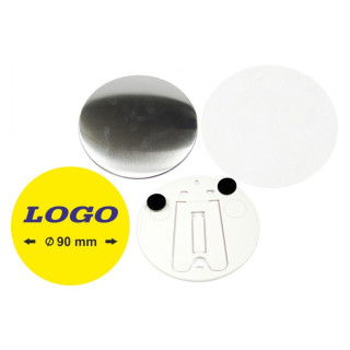 TONDO  Ø 90 mm PORTAFOTO SPILLA E CALAMITA -  50 PEZZI