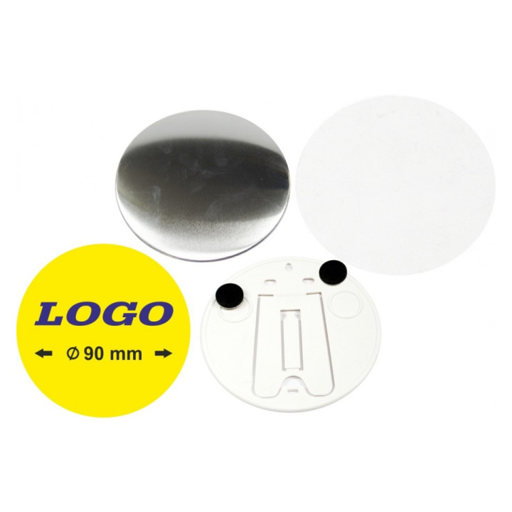 TONDO  Ø 90 mm PORTAFOTO SPILLA E CALAMITA -  50 PEZZI