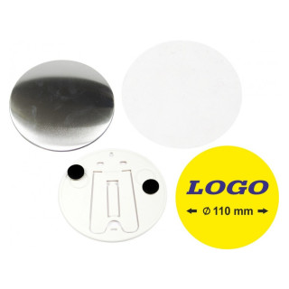 TONDO  Ø 110 mm CON PIEDINO SPILLA E MAGNETE - 50 PEZZI