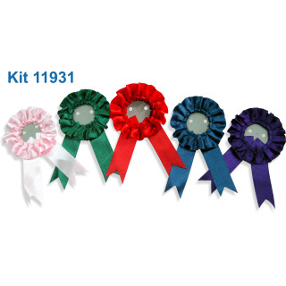 COCCARDA MEDIA SINGOLA PER BOTTONI   Ø  44-50-56mm - 50 PEZZI