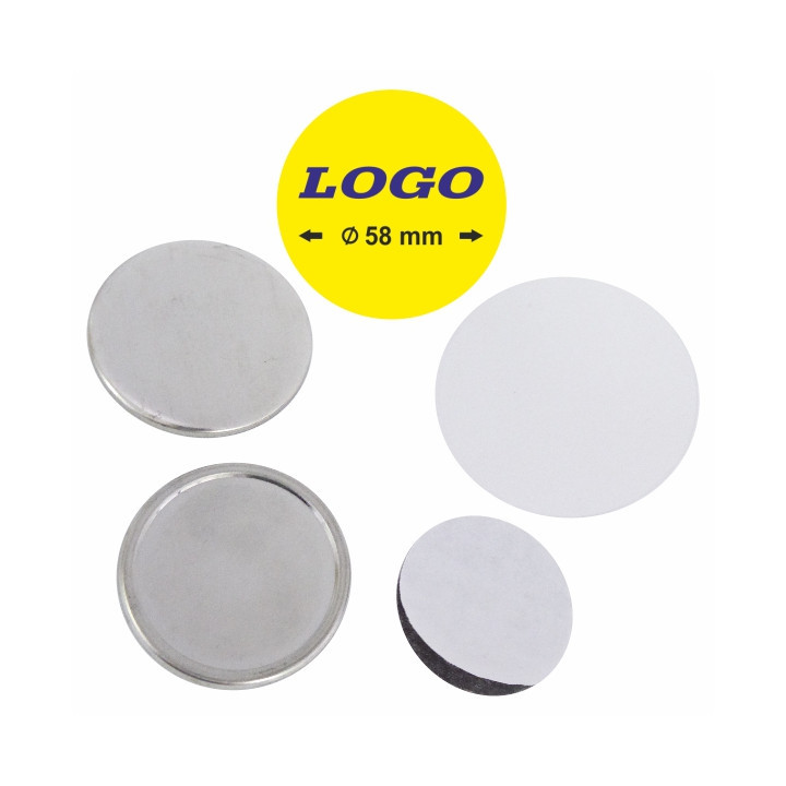 TONDO  Ø 58 mm CON MAGNETE - 400 PEZZI