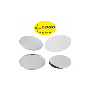 OVALE 69x45 mm CON MAGNETE - 400 PEZZI