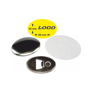 OVALE 69x45 mm APRIBOTTIGLIE CON MAGNETE - 400 PEZZI