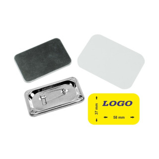 RETTANGOLO 37x58 mm CON SPILLA - 400 PEZZI