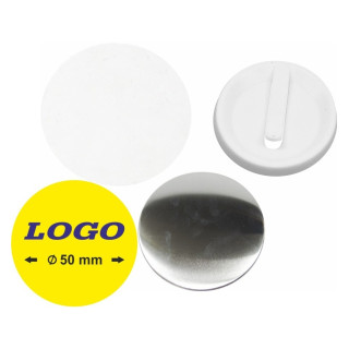 TONDO  Ø 50 mm CON CLIP IN PLASTICA -  200 PEZZI