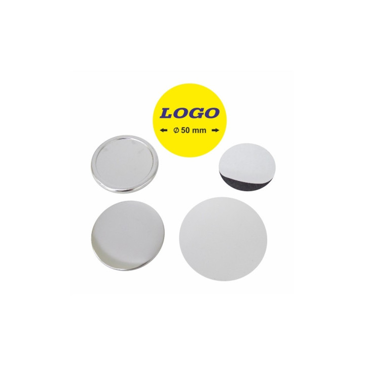 TONDO  Ø 50 mm CON MAGNETE - 400 PEZZI