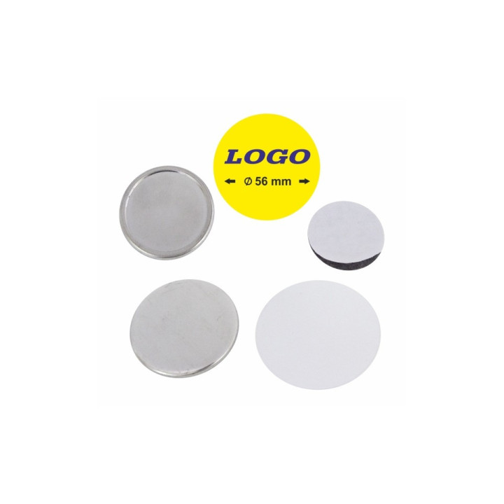 TONDO Ø 56 mm CON MAGNETE - 100 PEZZI