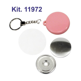 TONDO DIAM 37mm PORTACHIAVI PLASTICA E CATENA IN METALLO - 400 PEZZI