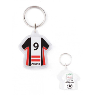 PORTACHIAVI DA ASSEMBLARE IN ACRILICO CR-X- TRASPARENTE (T-SHIRT) - 100 PEZZI