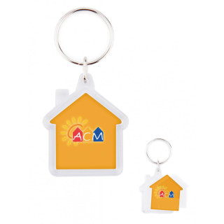 PORTACHIAVI DA ASSEMBLARE IN ACRILICO CR-X- TRASPARENTE (CASA) - 100 PEZZI