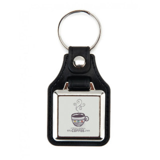 PORTACHIAVI DA ASSEMBLARE IN PELLE CON INCAVO IN METALLO 25X25 MM - 100 PEZZI