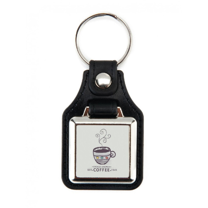 PORTACHIAVI DA ASSEMBLARE IN PELLE CON INCAVO IN METALLO 25X25 MM - 100 PEZZI