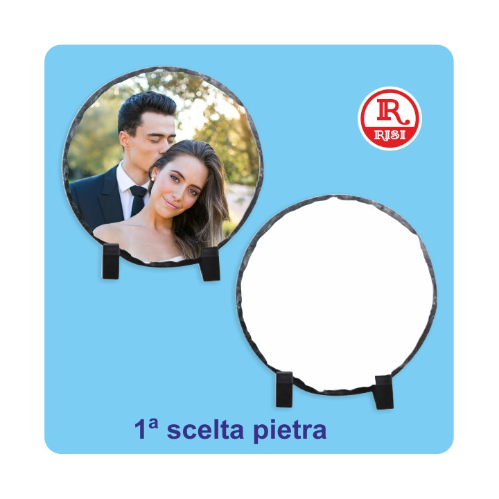 PIETRE TONDE Ø 20 SPESSORE  0,8 cm CON PIEDINI E SCATOLA, PER LA SUBLIMAZIONE - 2 PEZZI