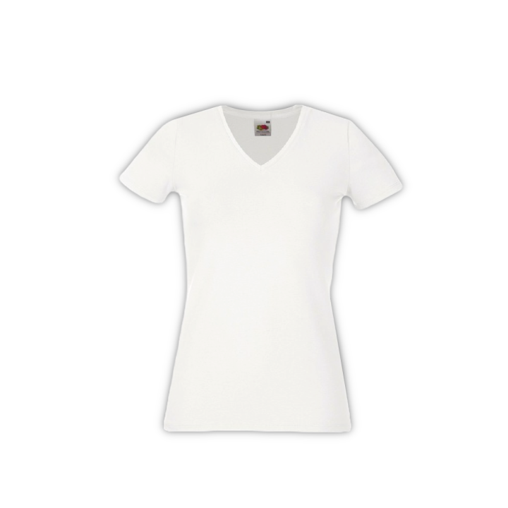 T-SHIRT SUBLIMABILI  DA DONNA SCOLLO A V 100% POLYESTER 160g - 1O PEZZI