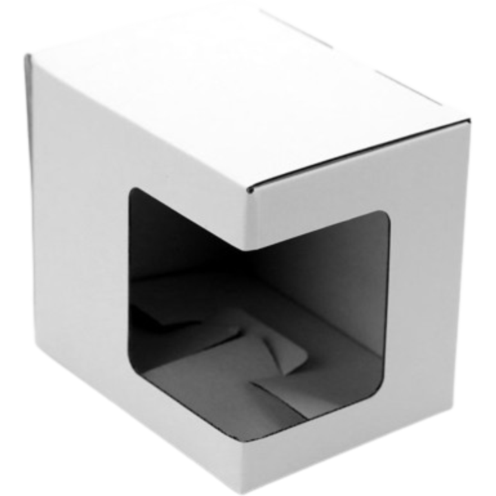 SCATOLINA PER TAZZE 11 OZ BIANCA CON FINESTRA