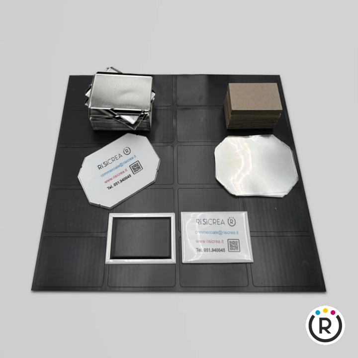 Kit  Rettangolare 80x54 mm con fissaggio magnete sicuro