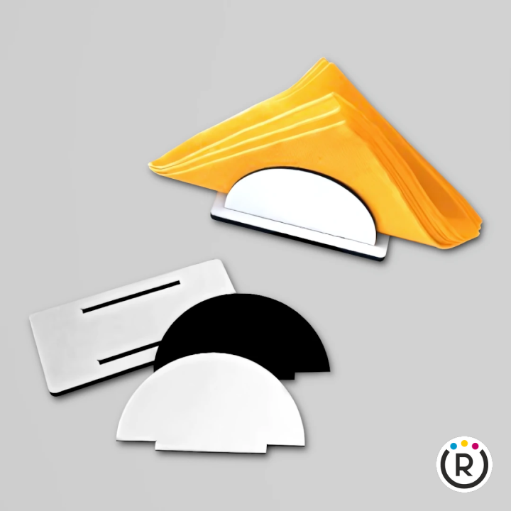 PORTATOVAGLIOLI IN HDF BIANCO PER SUBLIMAZIONE – 14 x 6,4 x 6,6 CM – RETRO NERO