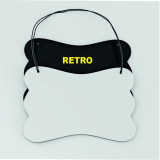 TARGA IN HDF 10X16,9 cm SPESSORE 3 mm CON FORI DA APPENDERE, PER LA SUBLIMAZIONE, RETRO NERO