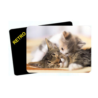 HDF 5x8 cm SPESSORE  3 mm RETTANGOLO ANGOLO ARROTONDATI , PER LA SUBLIMAZIONE, RETRO NERO