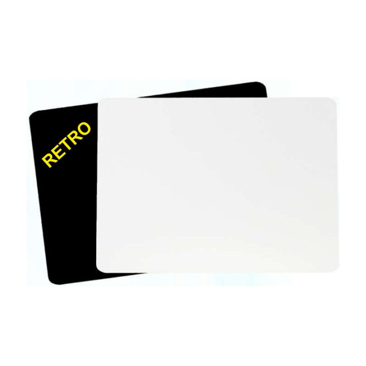 HDF 5x8 cm SPESSORE  3 mm RETTANGOLO ANGOLO ARROTONDATI , PER LA SUBLIMAZIONE, RETRO NERO