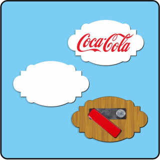 PORTA DISTINTIVO MAGNETICO SUBLIMABILE IN MDF mm 41x68x3