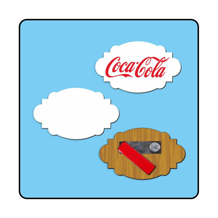 PORTA DISTINTIVO MAGNETICO SUBLIMABILE IN MDF mm 41x68x3